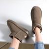 [tamanho quebrado] mini botas de neve peles femininas um velo-forrado engrossado botas curtas quentes sapatos de algodão couro de vaca atacado