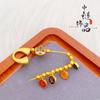 Broche Vietnamita Ouro de Areia Ping An Xi le Bebê Feminino Cobre Banhado a Ouro Ping An Xi le Buraco Xingshi Acessórios DIY Atacado
