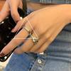 Anillo de Plata de Ley 925 para Mujer Estilo Retro Personalidad Nicho Índice Amoroso ins Popular de Internet Estilo Frío Hip-Hop Disco Multicapa