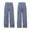 Pantalones casuales a cuadros vintage para hombre y mujer, pantalones holgados de otoño, estilo perezoso, con pierna ancha y caída.