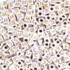100 Peças/Pacote acrílico quadrado branco dourado letras lavadas contas soltas diy roupa pulseira Acessórios Atacado