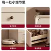 Mesita de noche Wind Usada para Dormitorio en Casa, Sentido del Diseño, Estilo Crema, Nuevo Artículo Popular, Gabinete Pequeño de Madera Maciza para Mesita de Noche, Gabinete de Almacenamiento