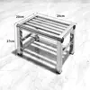 Taburete Bajo Impermeable de Acero Inoxidable Taburete Antideslizante para Baño Taburete Engrosado de Acero Inoxidable Taburete para Inodoro Reposapiés Taburete con Patas de Acero Inoxidable
