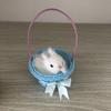 Simulación de Conejito Conejito Blanco Adornos Escénicos Adornos Modelo de Animal y Planta Juguetes de Peluche