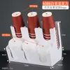 Portavasos para Cafetería y Tienda de Té con Leche, Suministros Comerciales para Bar, Caja de Almacenamiento para Servilletas de Papel y Popotes, Portavasos de Papel Desechable, Dispensador de Vasos