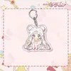 Sailor Moon Conejo Luna Agua Hielo Luna Llavero de Acrílico Colgante Lindo Creativo Llavero Colgante