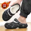 Sapatos de Caverna Dupla Face Desmontáveis com Forro de Lã para o Inverno Baotou Chinelos Transfronteiriços Tamanho Grande Moda Chinelos de Algodão com Solado Grosso para Casais