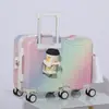 Maleta Infantil de 6 Ruedas Transfronteriza de 20 pulgadas para Equipaje de Mano con Función para Montar, Maleta Pequeña de Carrito con Contraseña, Equipaje de Viaje Personalizado