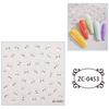 Zhengxiang comercio exterior transfronterizo japonés y coreano pegatinas de uñas relieve pegamento suave 5D sirena medusa doradas pegatinas de uñas al por mayor personalizadas