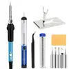 Soldador Eléctrico Ajustable en Temperatura Transfronterizo 220V60W Bolígrafo de Soldadura para Reparación Doméstica Kit de Herramientas de Bolígrafo de Soldadura Juego Estándar Europeo Estándar Americano