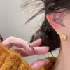 2025 Pendientes Explosivos de Flor con Lazo Dulce Pendientes Retro Franceses Ins Pendientes de Uso Diario para el Trabajo Versátiles