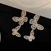 Pendientes Retro Franceses de Nueva Moda, Pendientes de Mariposa Huecos, Exquisitos, Sencillos, Brillantes, Elegantes, Versátiles, Ligeros y Lujosos