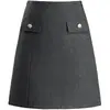 Saia Evasê Moda Slim Meia Saia Feminina 2026 Outono Inverno Nova Simples Cintura Alta Justa ao Corpo Saia de Temperamento para o Trabalho Curta