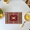 Individual de Mesa de Cocina Multicolor Bohemio Transfronterizo de Amazon Retro Moderno Geométrico Arte Abstracto Decorativo para Mesa de Comedor