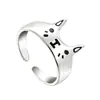 Anillo Lindo de Gato para Mujer, Moderno, Sencillo, Creativo Anillo de Dedo Índice de Resina, de Moda, Versátil, Estilo Dulce, Anillo Abierto Ajustable