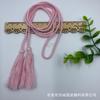 Venta directa de fábrica de hilo de poliéster colorido con borlas de doble punta, decoración de ropa, juguetes, accesorios, borlas de algodón puro.