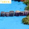 Musgo decoración micropaisaje pila de madera pila de árbol muelle puente dibujos animados resina artesanías decoración material decorativo