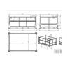 Caja de plástico plegable estándar de fábrica de automóviles Mercedes-Benz, piezas de caja de plástico, tamaño exterior de la caja de plástico 1700*1140*1120