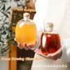 Garrafa de vinho de fruta garrafa de vinho de ameixa caseiro 250ml tampa transparente com imitação de madeira garrafa de vinho frisante 500ml garrafa de vinho de fruta fosca garrafa de vinho pequena