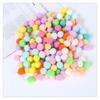 Ventas Directas de Fábrica Serie Color Macaron Poliéster Bola de Felpa de Alta Elasticidad Adornos para Ropa Accesorios DIY Bola de Estambre al por Mayor