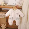 Mameluco acolchado y forrado de polar para bebé, Jardín de Minnie de Invierno, ropa exterior para bebé, ropa cálida de invierno para niño pequeño
