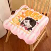 Nuevos Cojines de Asiento de Felpa con Estampado de Dibujos Animados para Otoño e Invierno, Cojines de Silla Espesos, Suaves, Cómodos y Elásticos, Cojines para Sofá, Venta al por Mayor de Fábrica