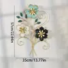 Nuevo colgante de pared de hierro de lujo de estilo chino, ligero, pintado a mano, con flores, decorativo para porche, dormitorio, sala de estar, sofá, fondo de pared.