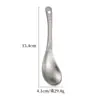 Cuchara de Titanio Puro, Cuchara para Sopa Totalmente de Titanio, Cuchara Retro de Lujo de Grado Alimenticio, Cuchara para Comer, Vajilla para Uso Doméstico, Cuchara de Camping, Cuchara para Gachas