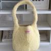Color Sólido Multicolor Suave Cera Felpa Bolsa Pequeña Bolso de Mano para Mujer Estilo Coreano Combinable Color Sólido Tejido Bolso de Mano Bolso de Muñeca