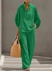 2026 Novo Conjunto de Camisa Feminina Casual Urbano Cor Sólida Conjunto TEMU Estação Independente Roupa Feminina Amazon