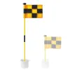 Bandera de Green de Golf de 1 Sección/2 Secciones Bandera Desmontable Combinación Campo Práctica Suministros Marcador de Bandera Conjunto de Copa de Hoyo
