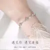 Pulseira Trevo de Quatro Folhas em Prata Pura S999, Design de Nicho de Luxo Leve, Joia em Prata Esterlina com Zircônia de Alta Qualidade, Presente para Namorada