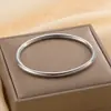 Pulsera de Acero de Titanio, Anillo Redondo Liso Brillante, Pulsera de Acero Inoxidable, Sentido de Alta Gama para Niñas, Brazalete Abierto Moderno y Simple
