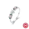 Anillo de Plata de Ley S925 para Mujer, Estilo Coreano, Joyería de Verano Hueca con Incrustaciones de Diamantes, Diseño de Nicho, Dedo Índice, Estilo Ins