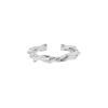Novo Anel de Casal Original de Personalidade de Nicho Ins de Alta Qualidade com Design Vazado Espiral de Diamante em Prata Esterlina S925 para Mulheres
