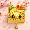 Série Original de Lanternas Luminosas do Panda de Chengdu Ímãs de Geladeira de Metal com Padrão de Panda Estilo Chinês Presente Cultural e Criativo Adesivos Magnéticos