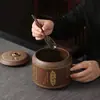 Lote de Latas de Té de Arena Morada China Latas para Pu'Er Selladas Cerámica Doméstica Almacenamiento Grande para Té Pu'Er Cajas de Almacenamiento para Té
