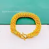 Pulsera de Dragón Dominante Chapada en Oro de Latón Pulsera de Cabeza de Dragón Chapada en Oro de Cobre para Hombres Venta Caliente Transfronteriza Cadena de Quilla Suministro al por Mayor