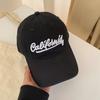 Gorra de Béisbol de Cabeza Grande para Mujer Gorra Suave con Letra de Ala Ancha Muestra la Cara Gorra Pequeña Americana Vintage Roja Sombrero de Pareja