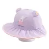 Chapéu de Pescador Infantil de Secagem Rápida de Verão Super Fofo de Morango Coelho Meio Tela Chapéu de Proteção Solar Transfronteiriço Princesa Loli Chapéu de Aba Larga
