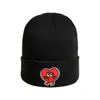 AliExpress Comercio Exterior Bordado Gorro de Punto Bordado CHICA DE LA SUERTE Personalidad Gorro de Lana Pareja Versátil Gorro para el Frío Moderno
