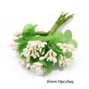 Buquê de núcleo de flor de simulação branca DIY feito à mão embrulhado flor fruta grampo de cabelo acessórios materiais de acessórios