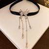 Collar de cuentas de flores de la industria pesada, ligero, de lujo, estilo gótico punk, exagerado, cadena de clavícula, accesorios de collar femeninos de alta calidad