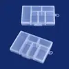 Caja de Empaque Digital para Componentes de Joyería con 6 Compartimentos Caja de Plástico Transparente Clip para Papel Caja de Almacenamiento de Polipropileno para Joyería