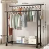 Novo cabideiro de chão estilo minimalista, cabideiro móvel para quarto, dormitório, varanda, varal vertical simples atacado