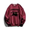 Sudadera de Cuello Redondo con Forro de Forro Polar para Mujer, Otoño e Invierno, Diseño de Nicho, Estilo Holgado y Perezoso, Oversize, Sin Capucha, Top de Manga Larga para Mujer