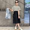 Traje de vestir para niñas, verano 2024, nuevo, estilo infantil mediano y grande, chaleco vaquero fino, falda princesa, conjunto de dos piezas
