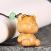 Colgante de sándalo con forma de Winnie the Pooh para teléfono móvil, llavero de coche, joyería para pareja para hombres y mujeres