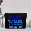 Bolsa de maquillaje de doble cara con gran capacidad de almacenamiento, superventas transfronterizo de Amazon Temu, gato negro, erizo, Día de la Independencia de Estados Unidos
