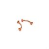 Aleación de Titanio G23 Barra Curva Perforada Redonda de Circonio de Cuatro Puntas con Rosca Interna de Doble Extremo Aretes Banana para la Oreja Anillo para la Nariz Piercing para la Ceja Galvanizado